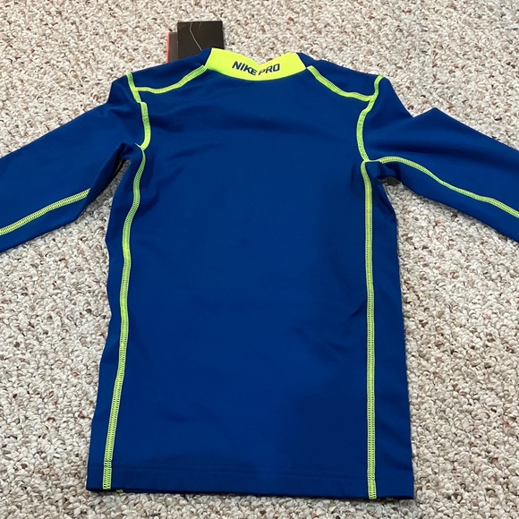 Nike Pro Royal Blue Long Sleeve with Neon Accents - Picture 8 of 8